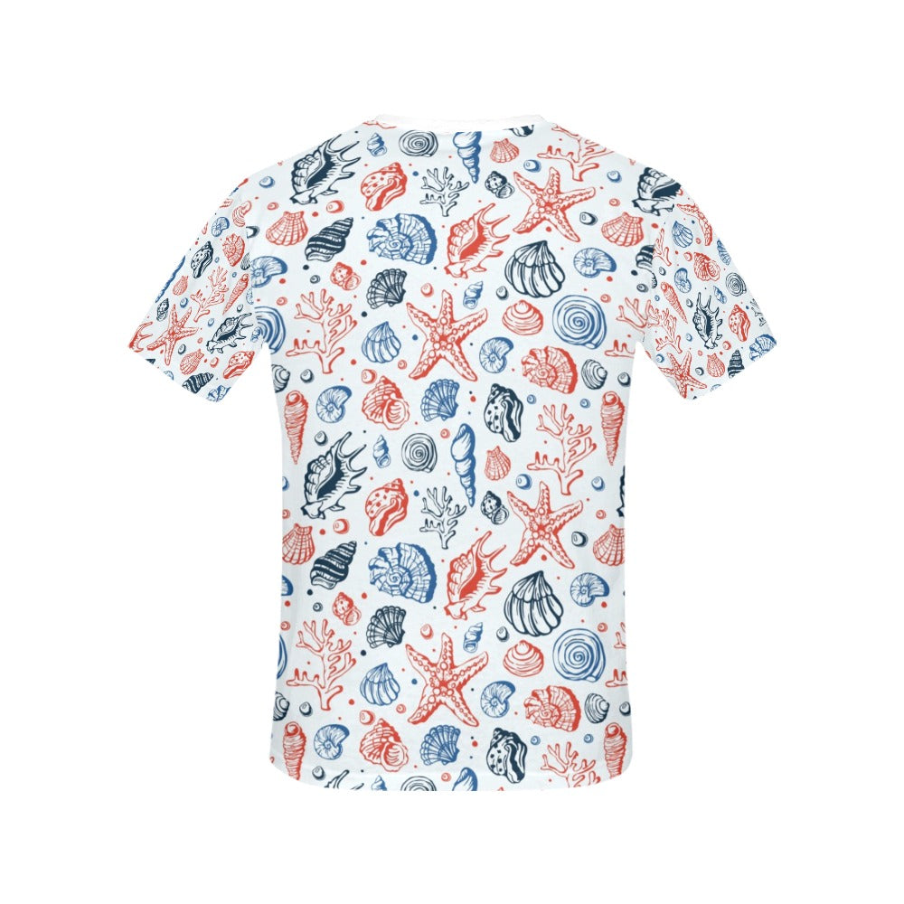 Seashell Print Design LKS307 Women's  T-shirt