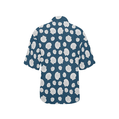 Seashell Print Design LKS3012 Women's Hawaiian Shirt