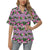 Hibiscus Pink Zigzag Line Pattern Design LKS307 Women's Hawaiian Shirt