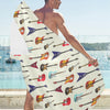 Electric Guitar Print Design LKS404 Beach Towel 32" x 71"