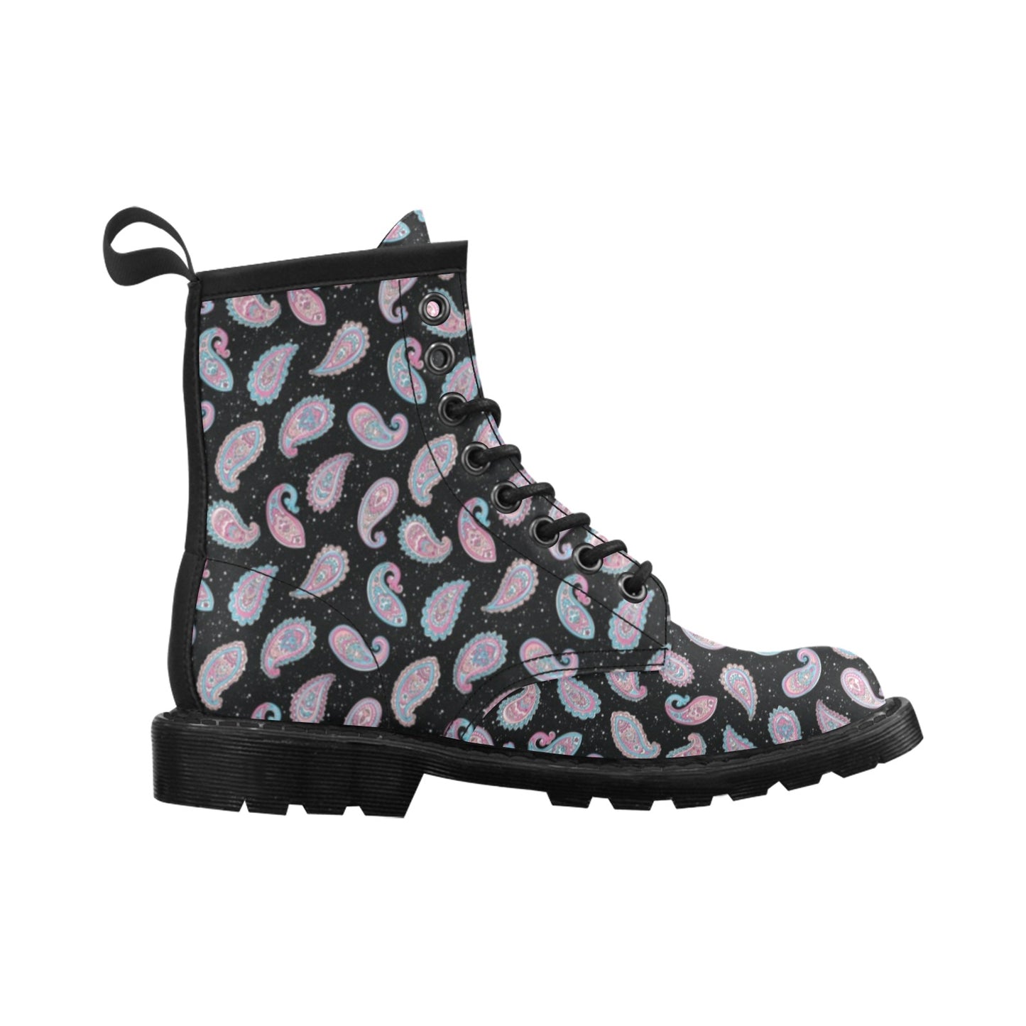 Paisley Pink Design Mandala Print Women's Boots