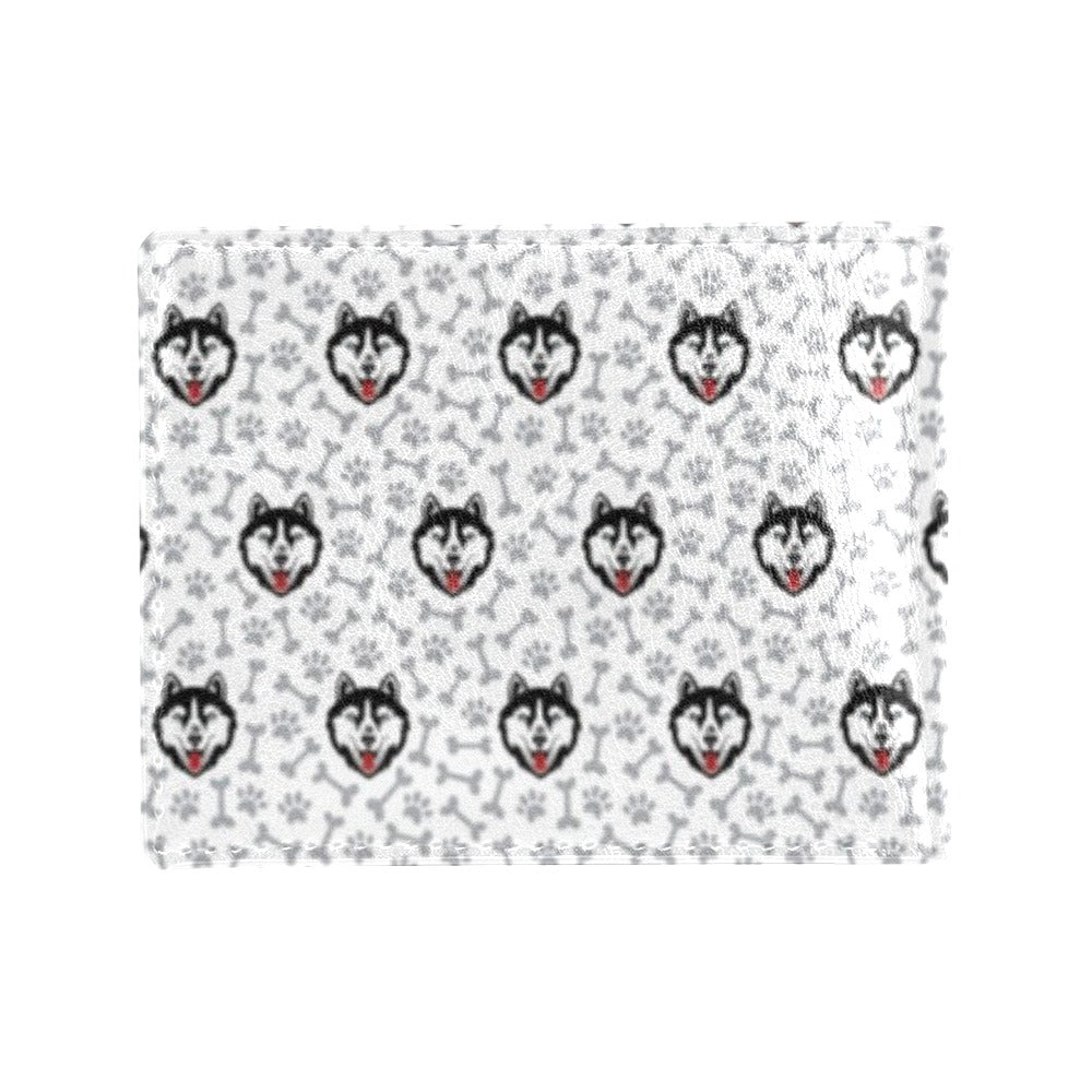 Siberian Huskies Print Design LKS305 Men's ID Card Wallet