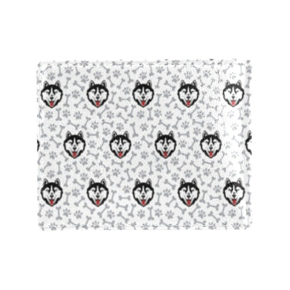 Siberian Huskies Print Design LKS305 Men's ID Card Wallet