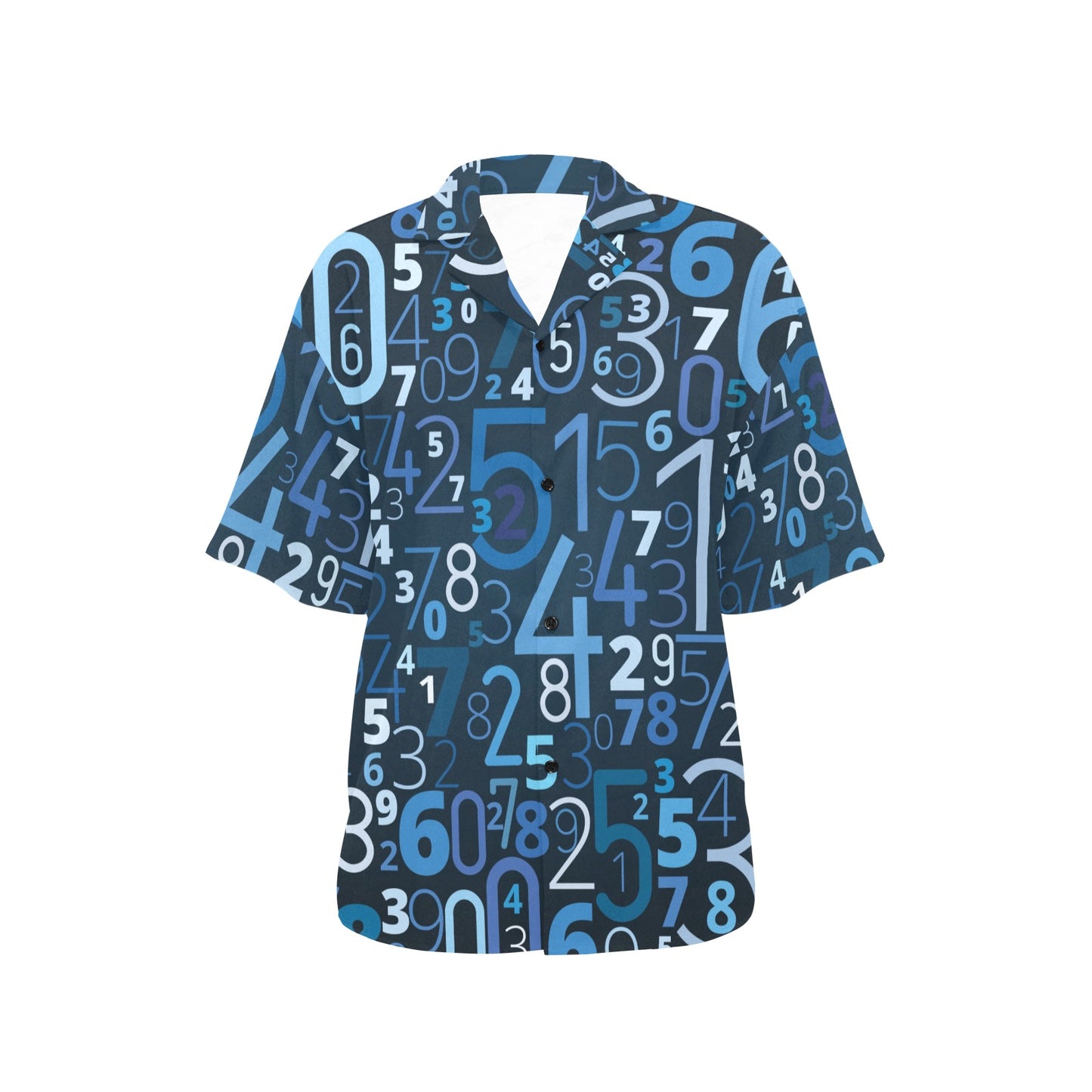 Number Pattern Print Design A02 Women's Hawaiian Shirt
