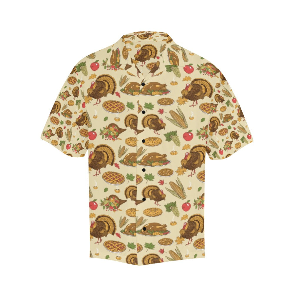 Thanksgiving Print Design LKS302 Men's Hawaiian Shirt