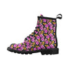 Tropical Folower Pink Hibiscus Print Women's Boots