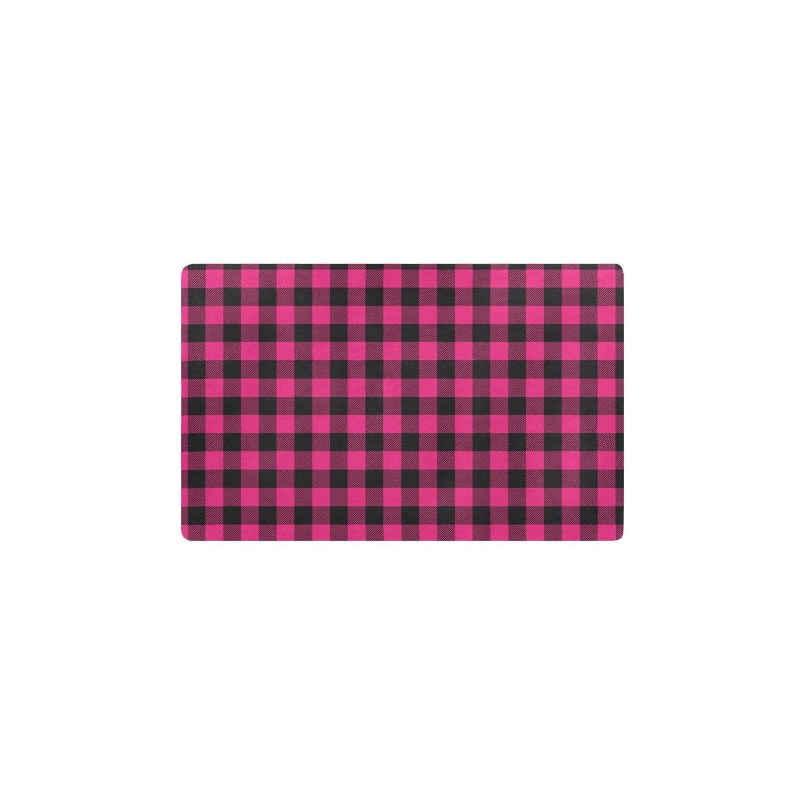 Pink Tartan Plaid Pattern Kitchen Mat