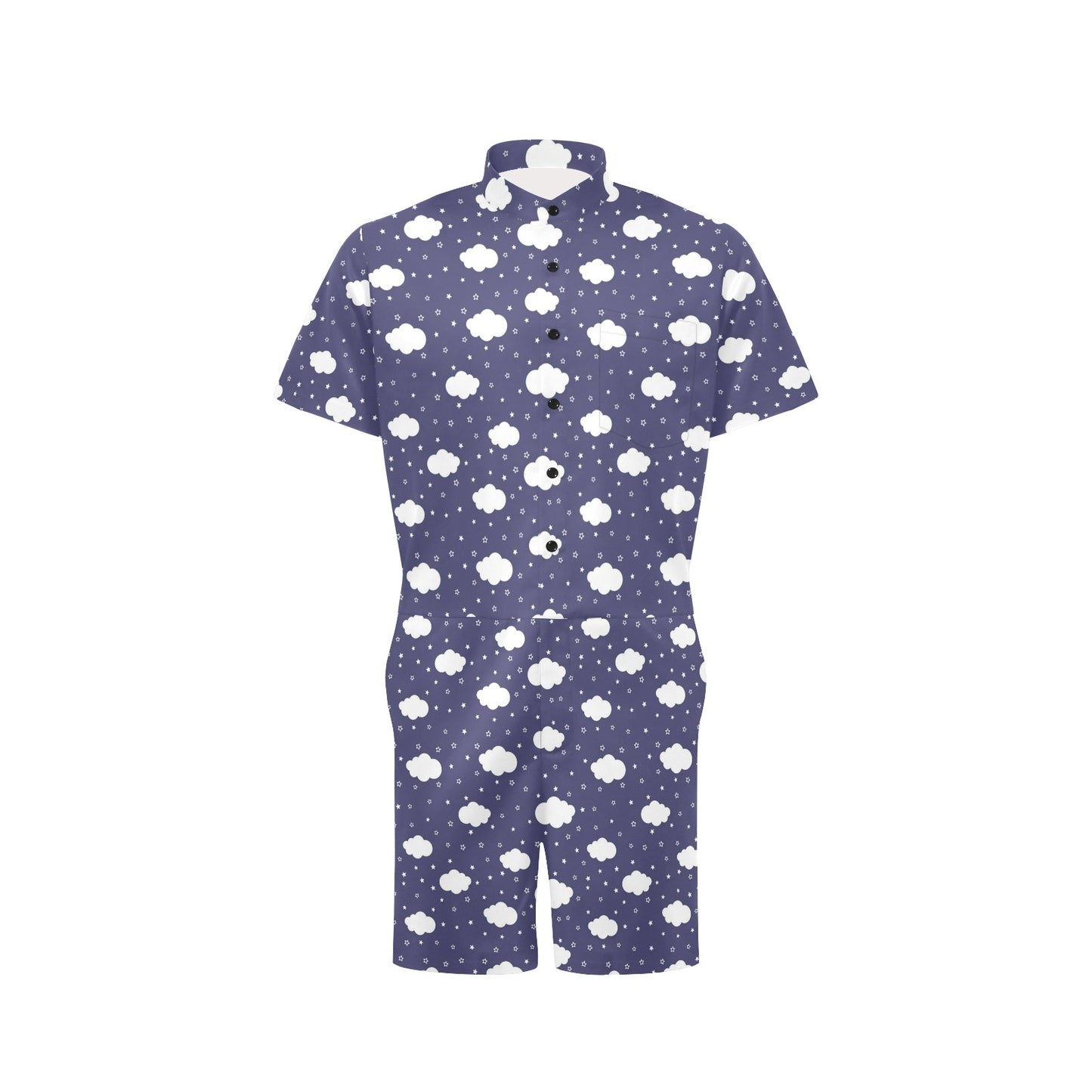 Cloud Pattern Print Design 03 Men's Romper