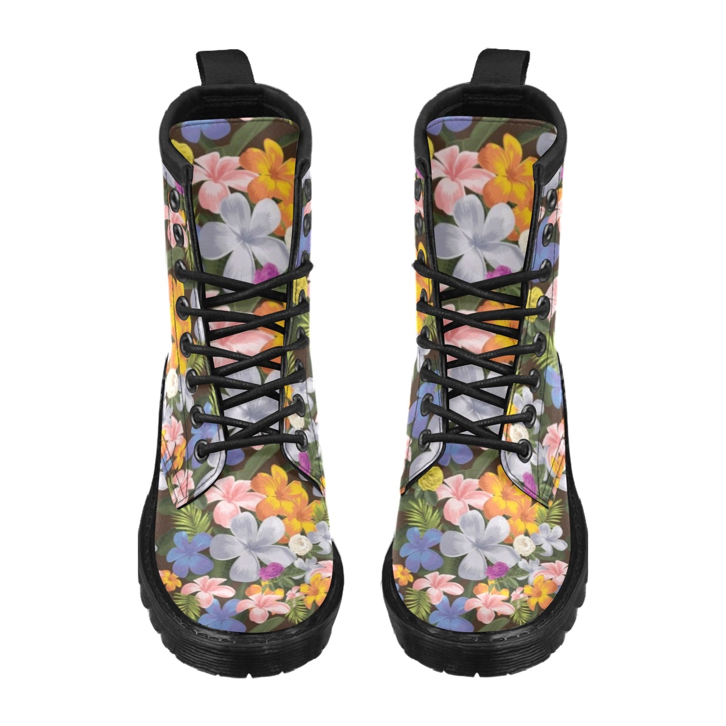Plumeria Pattern Print Design PM03 Women's Boots