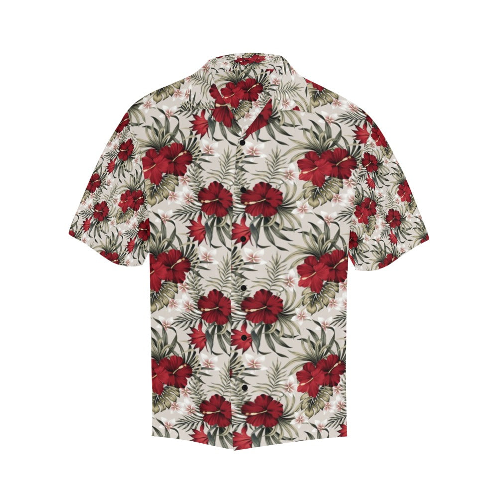Hibiscus Print Design LKS3011 Men's Hawaiian Shirt