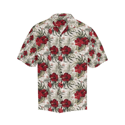 Hibiscus Print Design LKS3011 Men's Hawaiian Shirt