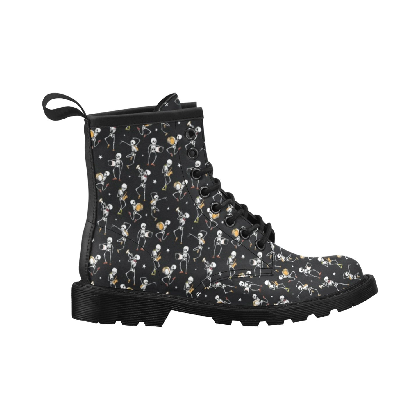 Skeleton Dance Print Women's Boots