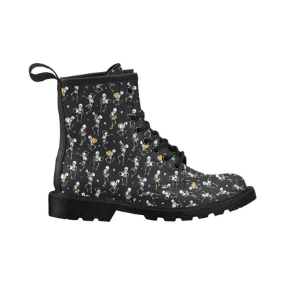 Skeleton Dance Print Women's Boots