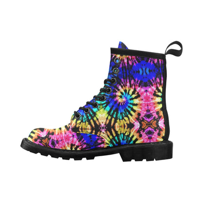 Tie Dye Rainbow Design Print Women's Boots