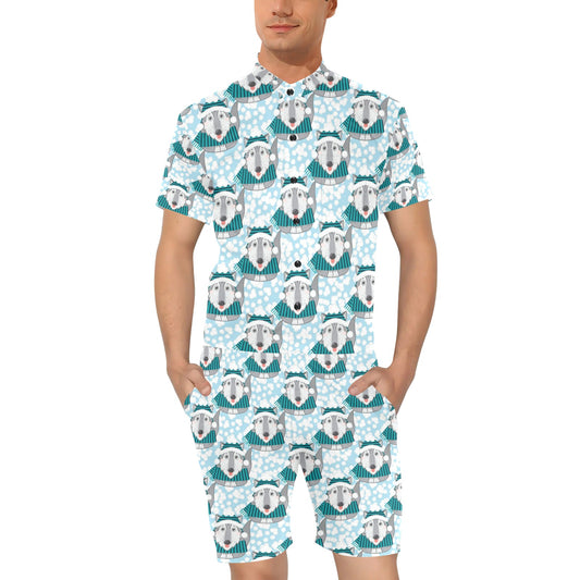 Alaskan Malamute Pattern Print Design 01 Men's Romper