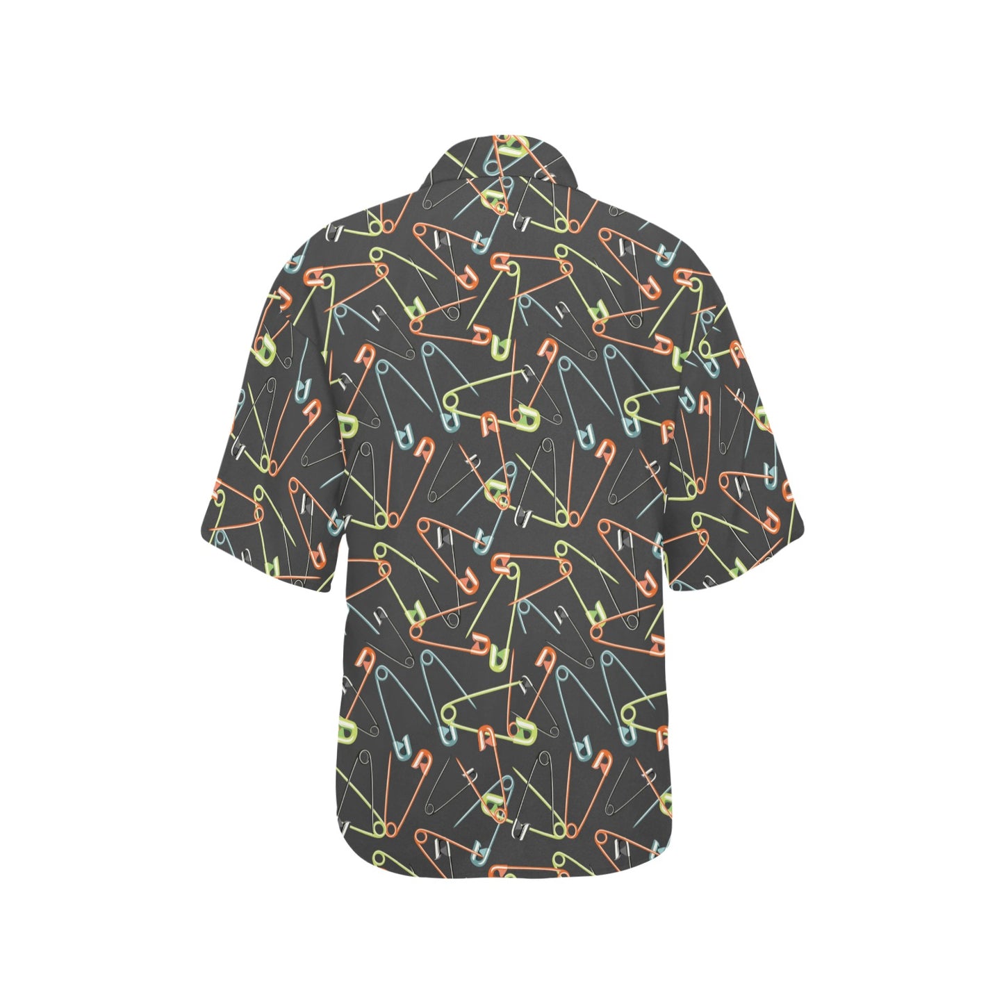 Safety Pin Print Design LKS301 Women's Hawaiian Shirt