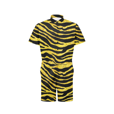 zebra Gold Men's Romper