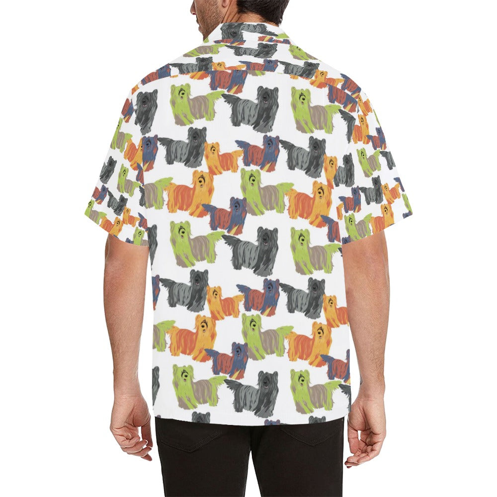 Skye Terriers Print Design LKS301 Men's Hawaiian Shirt