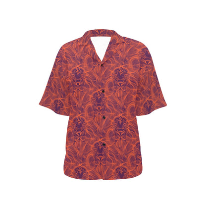 Leo Pattern Print Design 01 Women's Hawaiian Shirt
