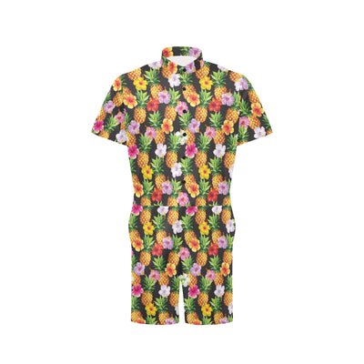 Pineapple Hibiscus Men's Romper