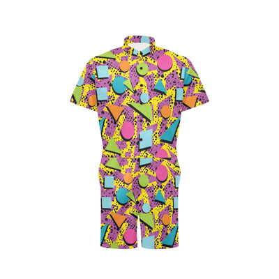 80s Pattern Print Design 1 Men's Romper