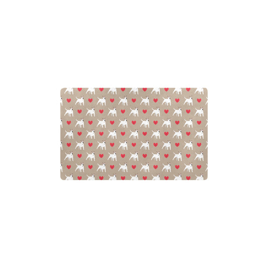 Bull Terriers Pattern Print Design 01 Kitchen Mat