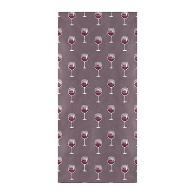 Wine Glass Pattern Print Design LKS305 Beach Towel 32" x 71"