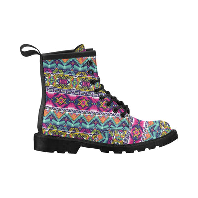 Indian Navajo Color Themed Design Print Women's Boots