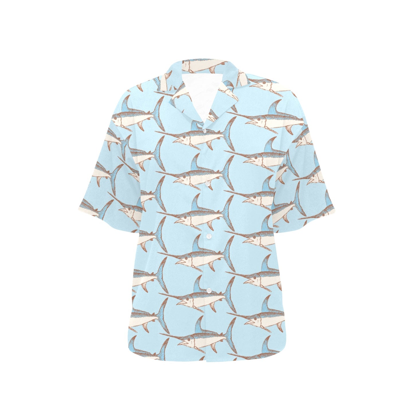 Swordfish Pattern Print Design 01 Women's Hawaiian Shirt