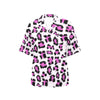 Leopard Pink Skin Print Women's Hawaiian Shirt