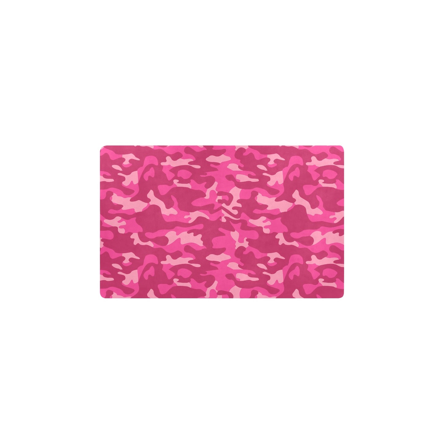 Camo Pink Pattern Print Design 01 Kitchen Mat