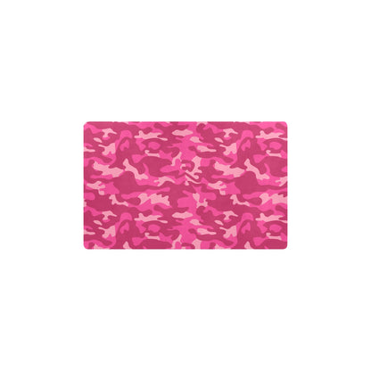 Camo Pink Pattern Print Design 01 Kitchen Mat