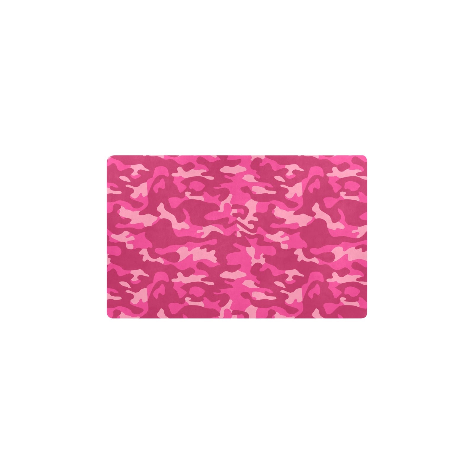 Camo Pink Pattern Print Design 01 Kitchen Mat