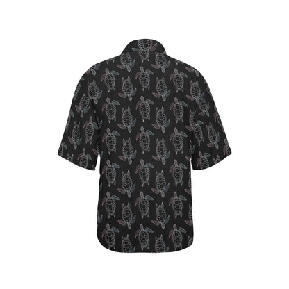 Sea Turtle Print Design LKS3012 Women's Hawaiian Shirt