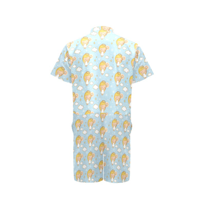 Angel Pattern Print Design 05 Men's Romper