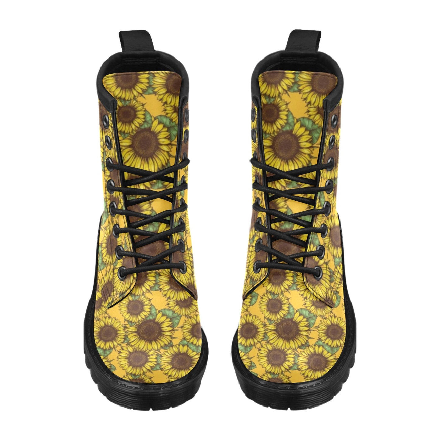 Sunflower Pattern Print Design SF04 Women's Boots