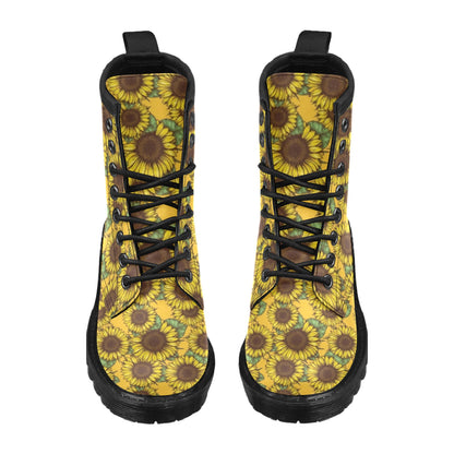 Sunflower Pattern Print Design SF04 Women's Boots