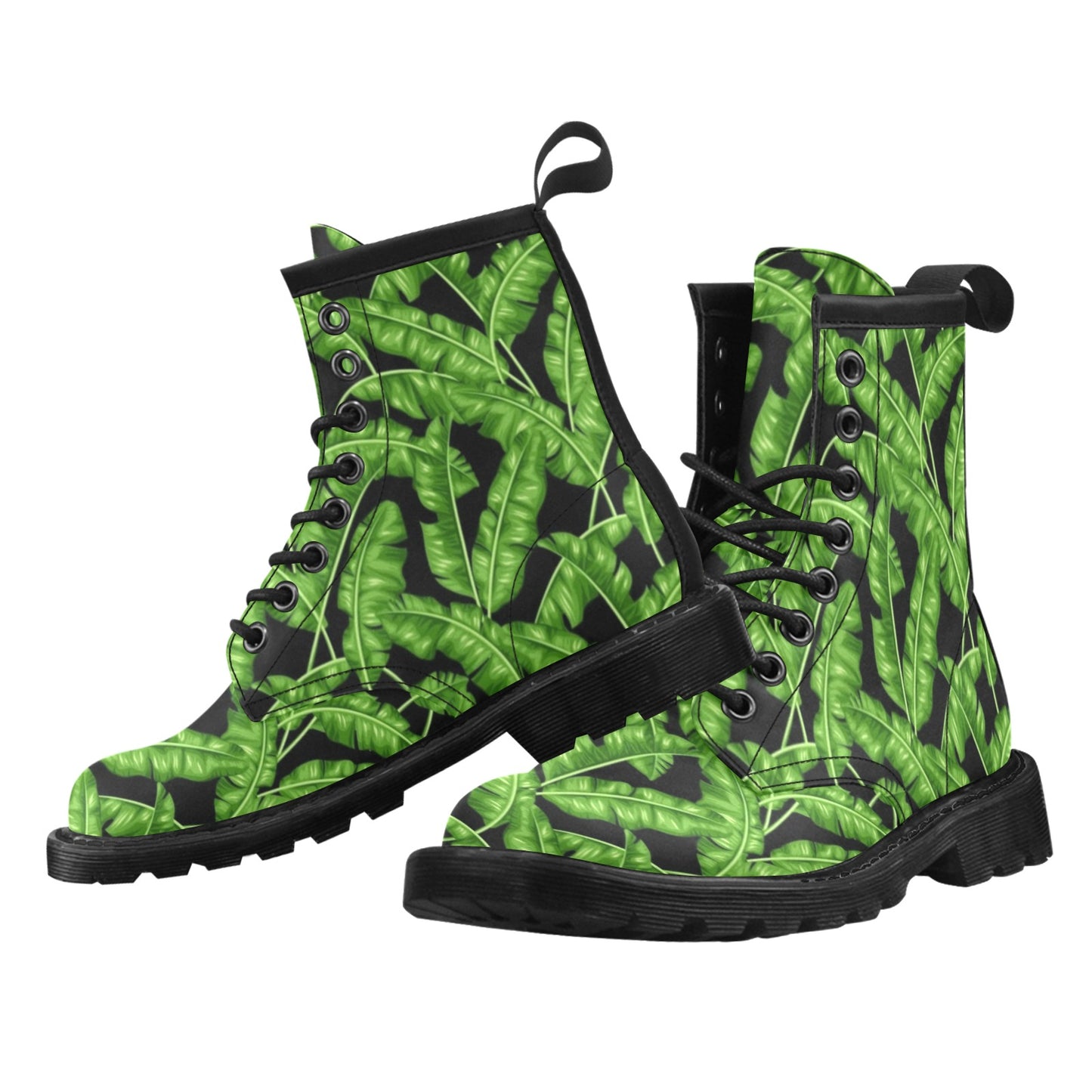 Banana Leaf Pattern Print Design BL01 Women's Boots