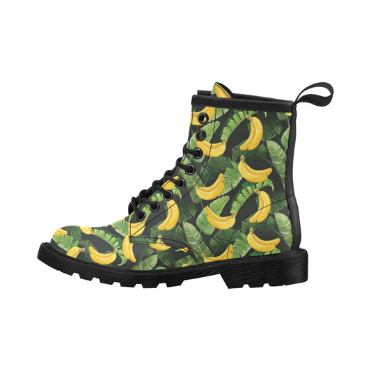 Banana Pattern Print Design BA01 Women's Boots