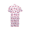 Cherry Cupcake Pink Pattern Men's Romper