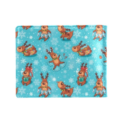 Reindeer Print Design LKS402 Men's ID Card Wallet