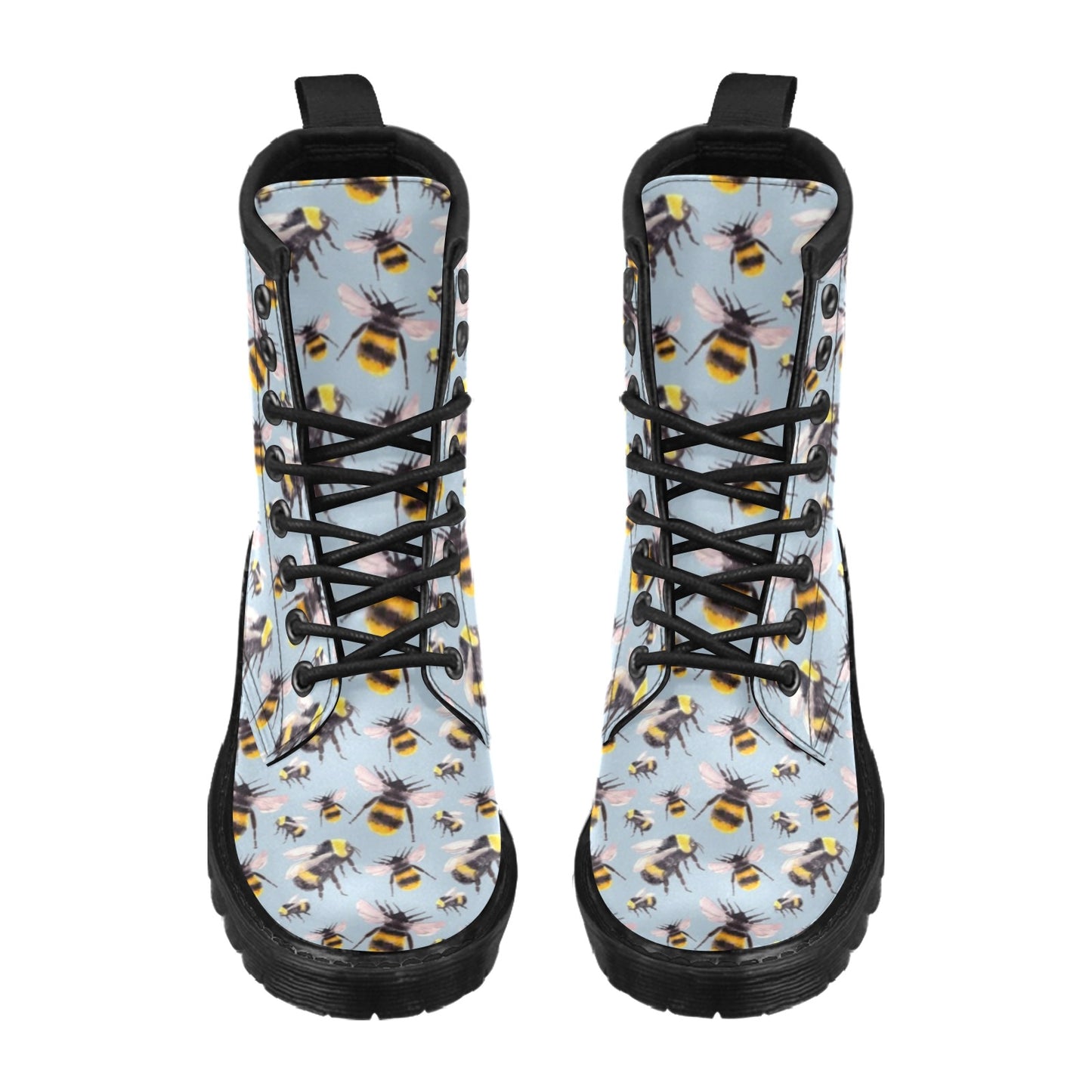 Bee Pattern Print Design BEE08 Women's Boots