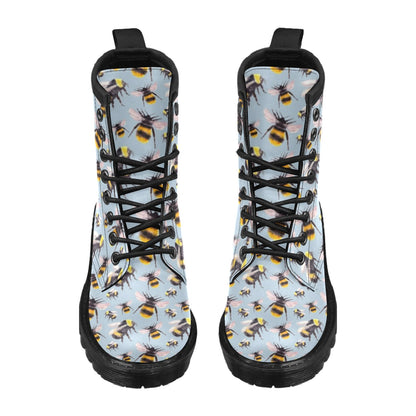 Bee Pattern Print Design BEE08 Women's Boots