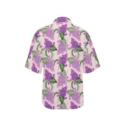 Lilac Pattern Print Design LI02 Women's Hawaiian Shirt