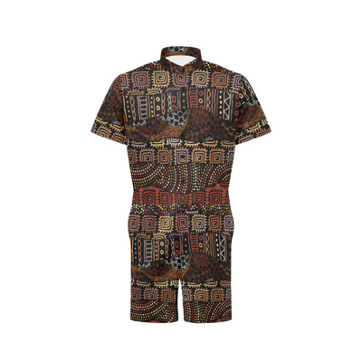 African Pattern Print Design 07 Men's Romper