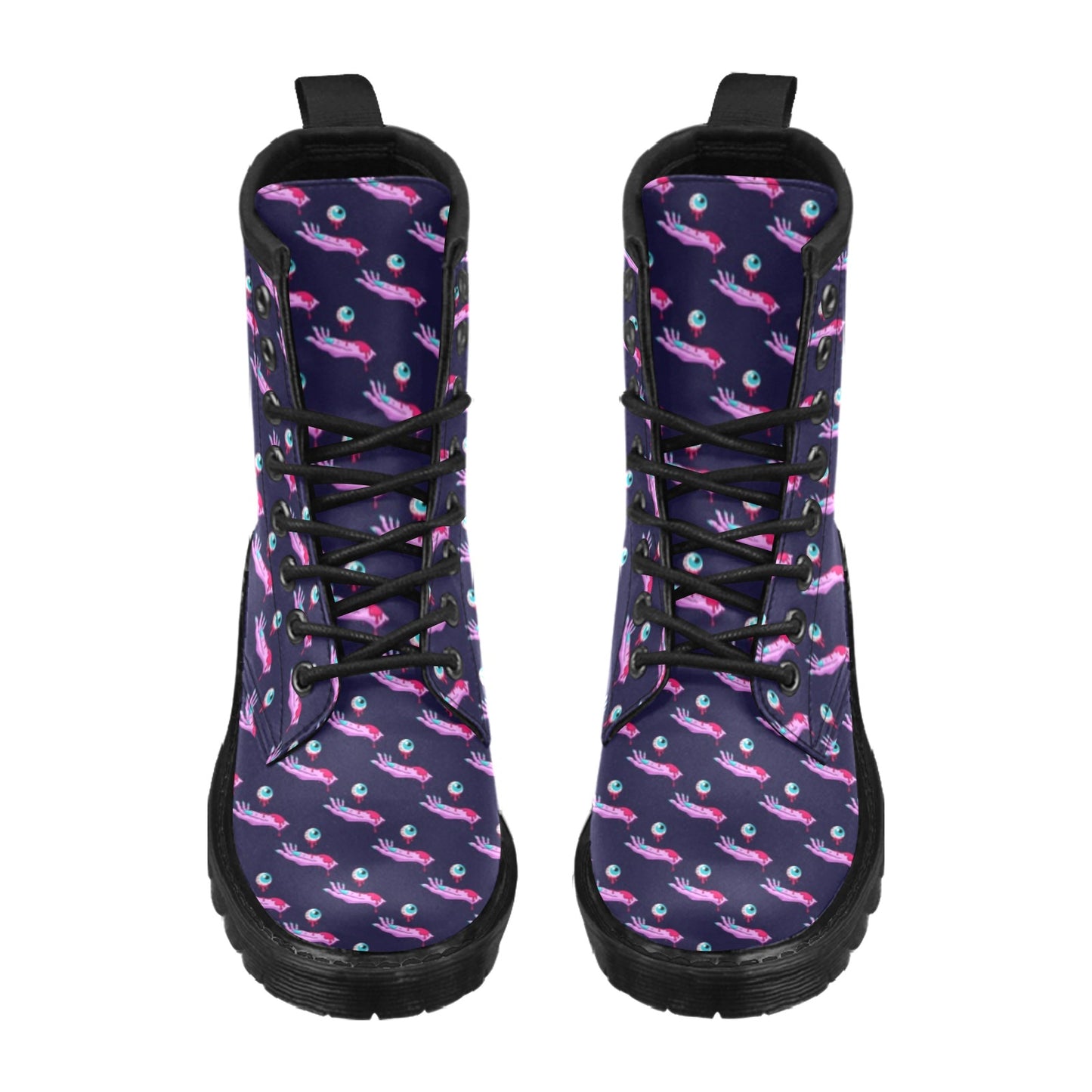 Zombie Pink Hand Design Pattern Print Women's Boots