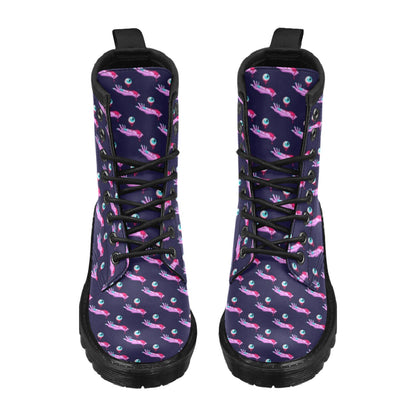 Zombie Pink Hand Design Pattern Print Women's Boots