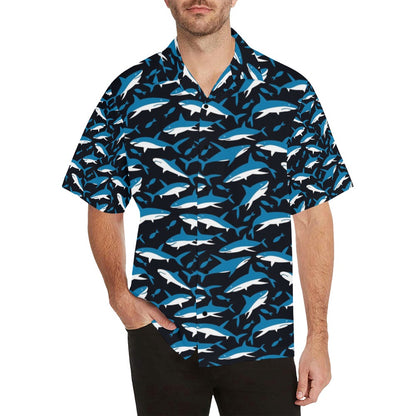 Shark Print Design LKS303 Men's Hawaiian Shirt