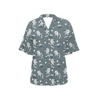 Skateboard Print Design LKS306 Women's Hawaiian Shirt