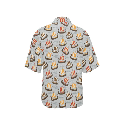 Vikings Print Design LKS308 Women's Hawaiian Shirt